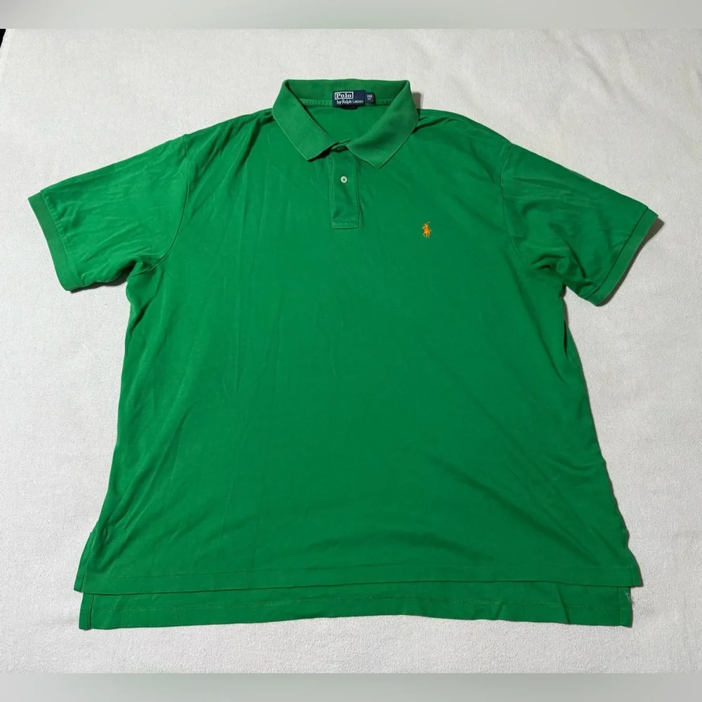 Polo Ralph Lauren Mens 3XB Green Short Sleeve 100% Cotton Polo *flaws‎